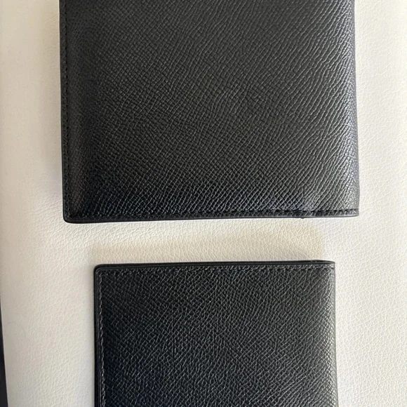 NWT Coach Men’s Calf Leather Bifold with Mini ID Wallet F64118 Black - Picture 2 of 9